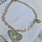 Personalised 925 sterling silver real flower charm bracelet