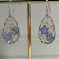 925 Sterling Silver Floral Tear Drop Earrings