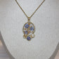 Real forget-me-not flower necklace
