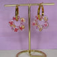 Real Flower and Gold Leaf - Wreath Earrings