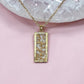 Handmade Resin Necklace with Gold Leaf Accents