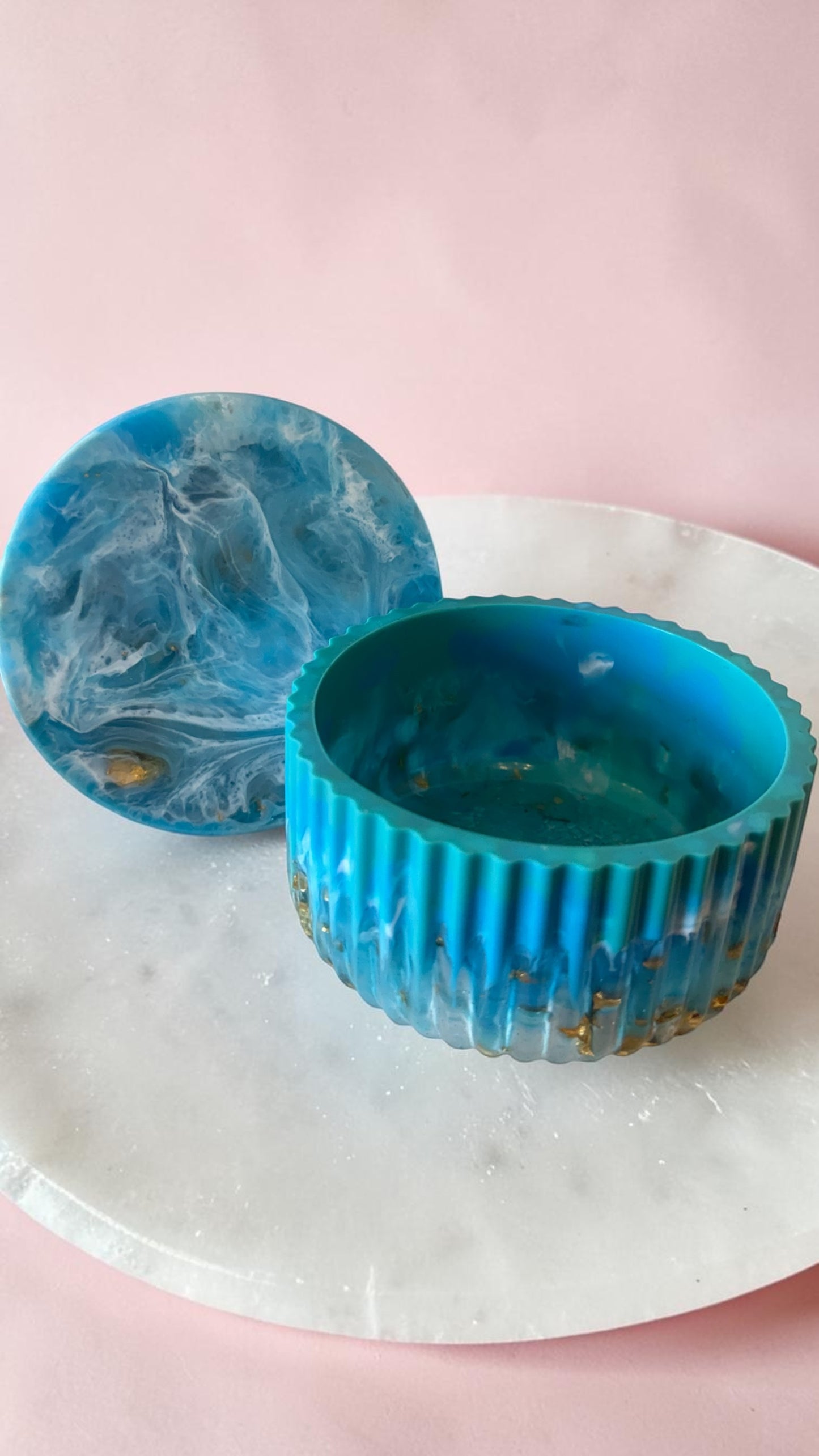 Handmade Ocean Resin Trinket Pot