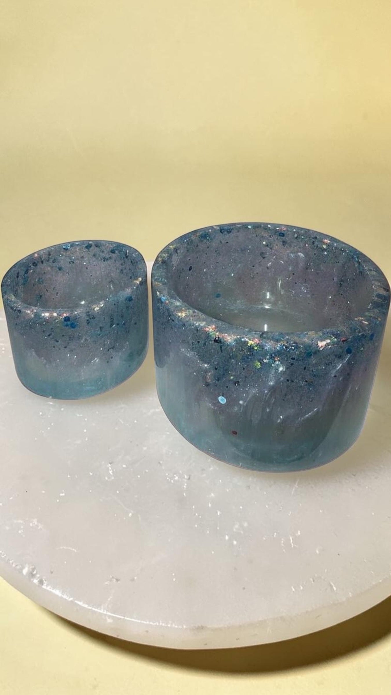Handmade Resin Twin Decorative Storage Pots