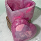Handmade Blush Resin Heart Trinket Pot