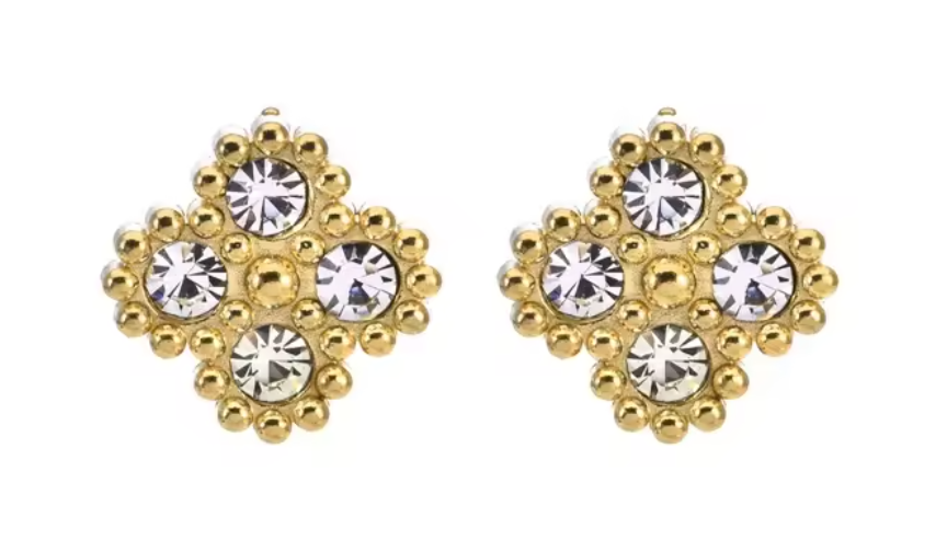 4 Piece Flower Diamond Jewellery Set