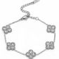 4 Piece Flower Diamond Jewellery Set