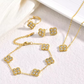 4 Piece Flower Diamond Jewellery Set
