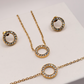 Real flower bridal jewellery set: necklace, earrings and bracelet